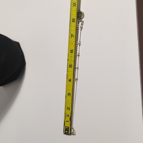 Silpada sterling silver green quartz diantree charm pendant on 16" .925 chain - Picture 2 of 9